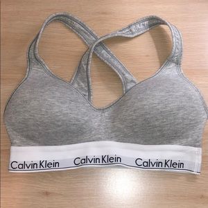 Gray Calvin Klein Sports Bra